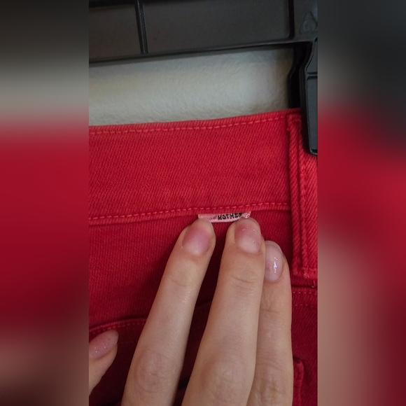 Mother The Insider Crop Step Fray in Hot Rod Red Size 24 - Picture 7 of 9